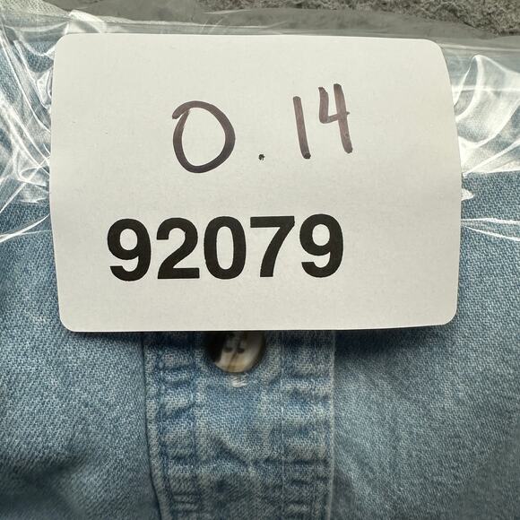 Vintage Mickey Unlimited Disney Denim Button Down Shirt Mens 2XL Goofy Chambray - Picture 12 of 12